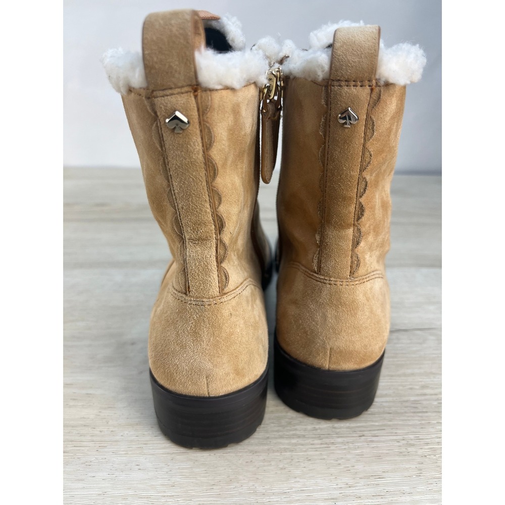Kate Spade New York Raegan Women's Tan Suede Faux Fur Lined Boots Size 6B - Picture 10 of 12